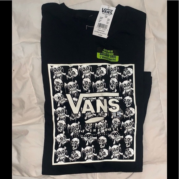 Vans Other - >👦KIDS GLOW IN THE DARK DESIGN ON BLACK COTTON LIMITED EDITION BRAND NEW VANS